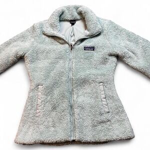 Patagonia Fleece Full Zip Fuzzy mint green Jacket Womens Size small